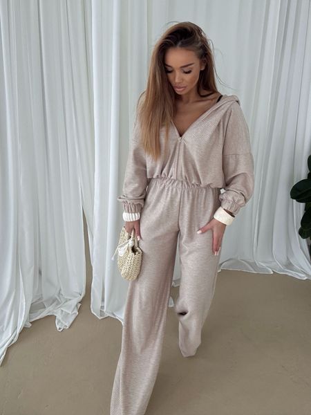 Komplet 2-Częściowy Jodełka Agatha Beżowy