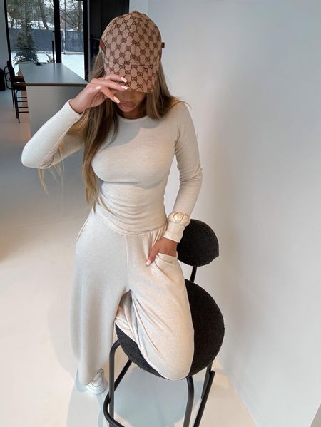 Komplet Wiskozowy 2-częściowy Agatha Jasny Beżowy