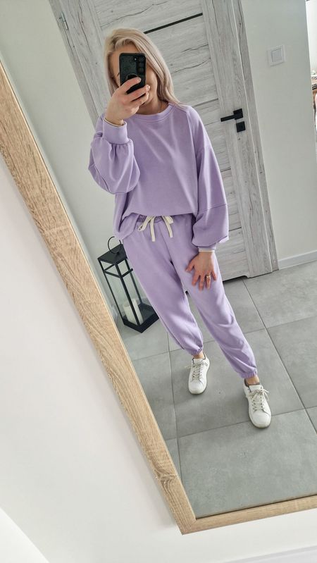 Komplet Dresowy Azara Masełko Fioletowy