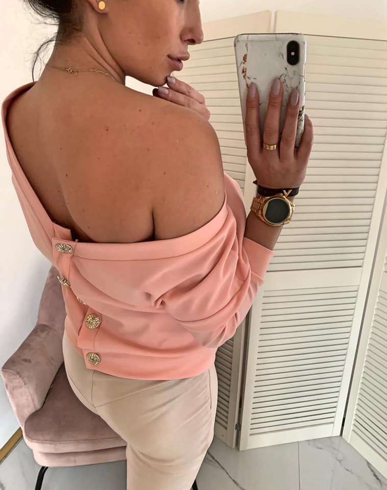 Bluzka z guziczkami Morelowa