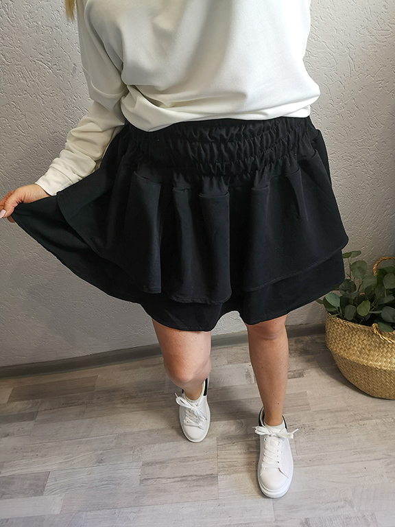 Spódniczka z falbankami Czarna