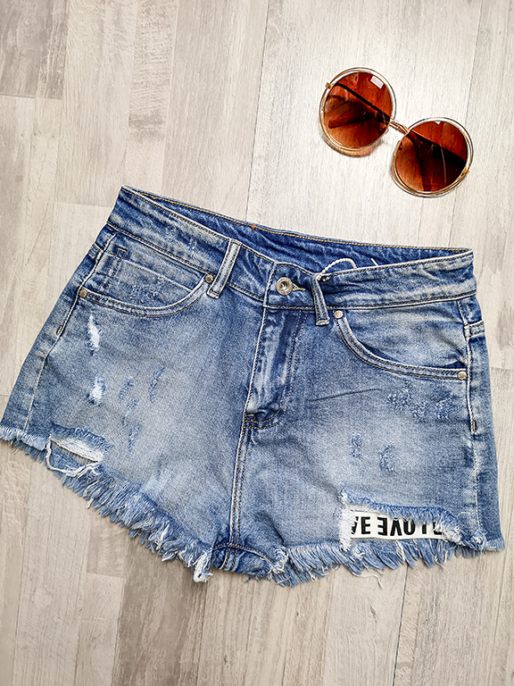 Szorty Love niebieskie