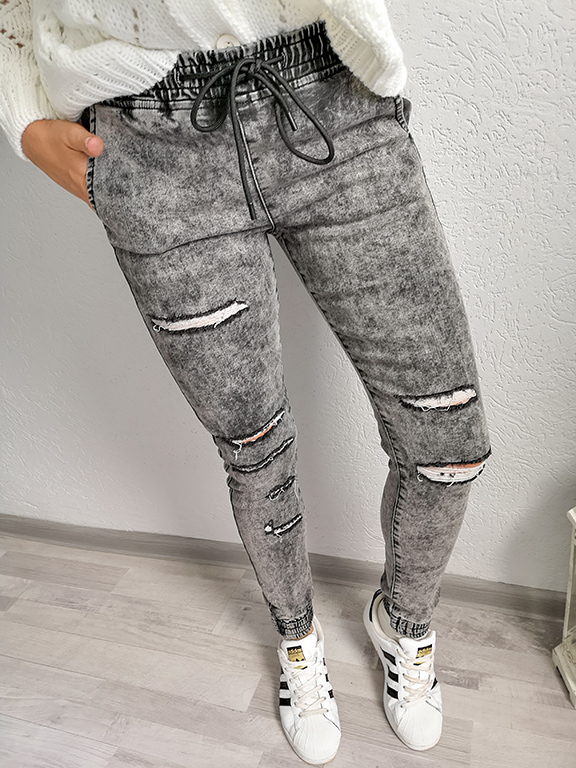 Spodnie Jeans Jogger Szare