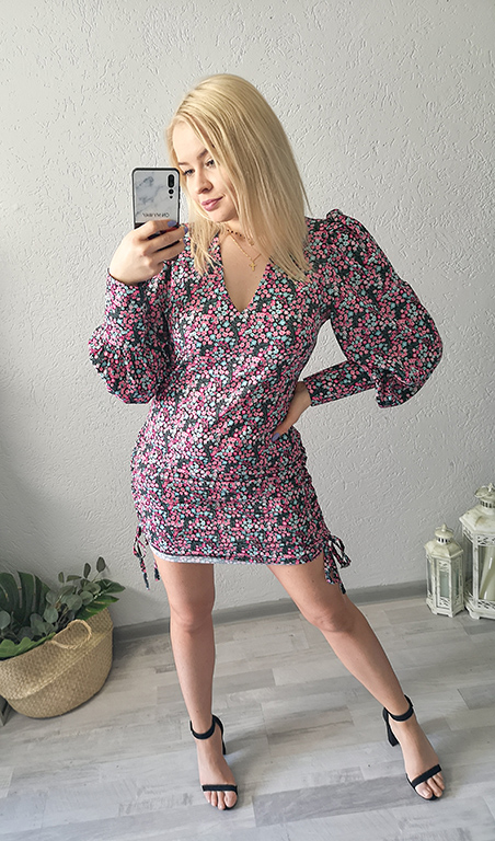 Sukienka Mersi Drobne Kwiaty