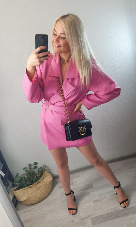 Marynarka Sukienka Laura Różowa