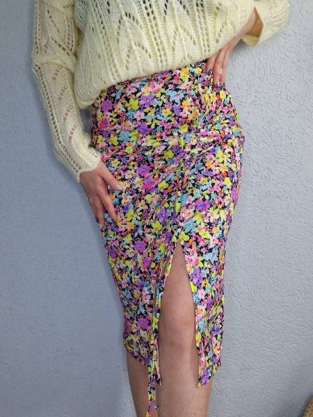 Spódnica Midi Kwiaty